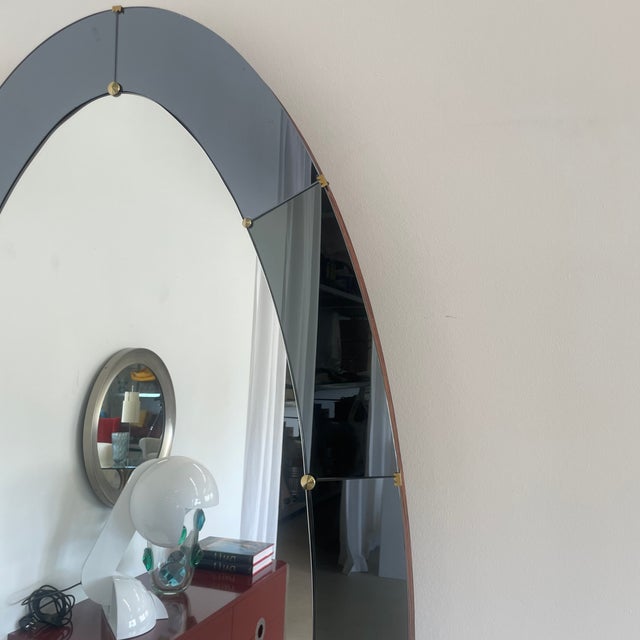 Large Floor Mirror with Glass Console from Cristal Art, Torino, Italy, 1956 For Sale - Image 3 of 10