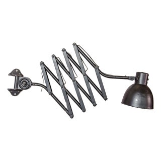Industrial Black Scissor Wall Light from Hala, 1930s For Sale