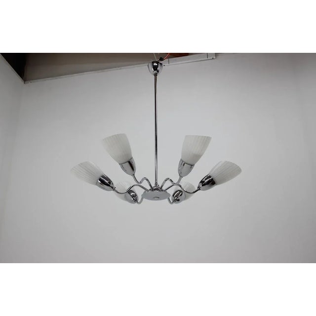 Mid-Century Chandelier from Elektroinstala Děčín, 1960s For Sale - Image 4 of 8