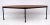 Detail table of the 1970s, mahogany veneered top and metal base, the shape remembers a surfboard.
