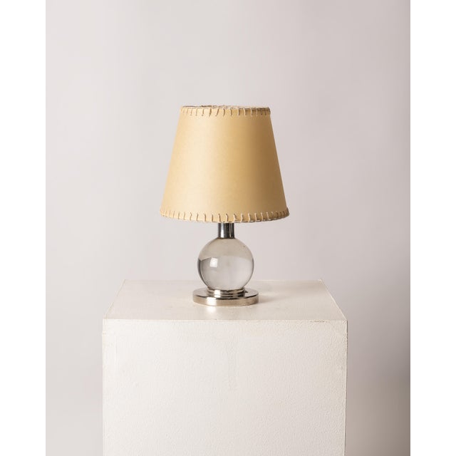 Silver Model 7706 Adjustable Table Lamp by Jacques Adnet for Baccarat, 1930s For Sale - Image 8 of 11