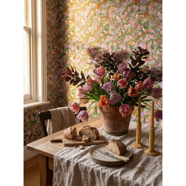 2020s The Primrose Meadow Floral Removable Wallpaper Sample For Sale - Image 5 of 8