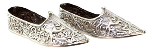 Arabic Slippers with Camels and Plant Reliefs, Set of 2