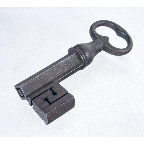 Gray Large Antique 19th Century Iron Key For Sale - Image 8 of 14