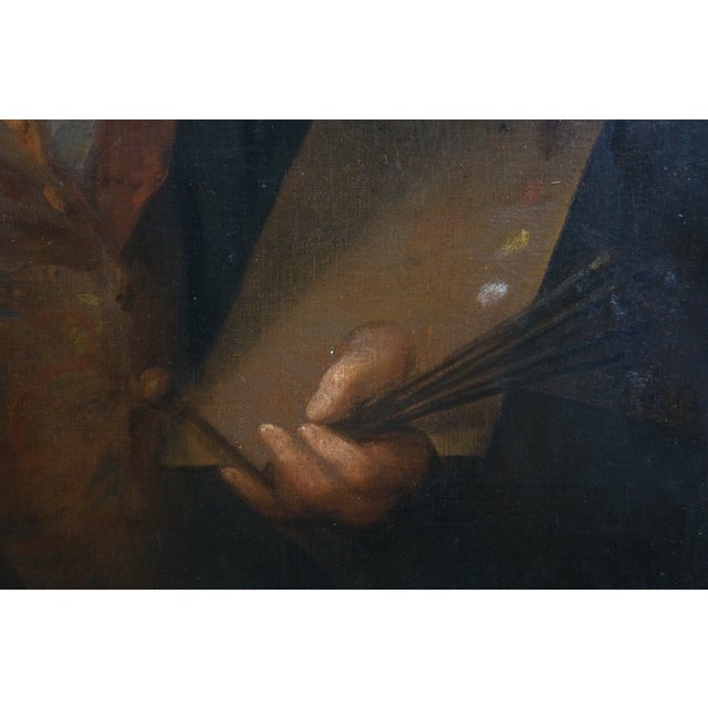 Antique Johan Herman Cabot Danish Baroque Portrait of a Gentleman Oil Painting For Sale - Image 4 of 13
