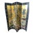Vintage Asian Gold Four Panel Screen Room Divider Coromandel W Garden & Birds For Sale
