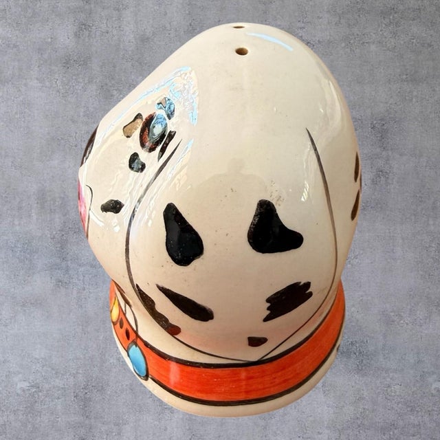 American Vintage Dalmatian Dog Head Ceramic Salt Pepper Shaker Figurine Single For Sale - Image 3 of 8