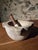 Rustic Antique French Marble Mortar with Porcelain and Walnut Pestle, 1800s, Set of 2 For Sale - Image 3 of 11