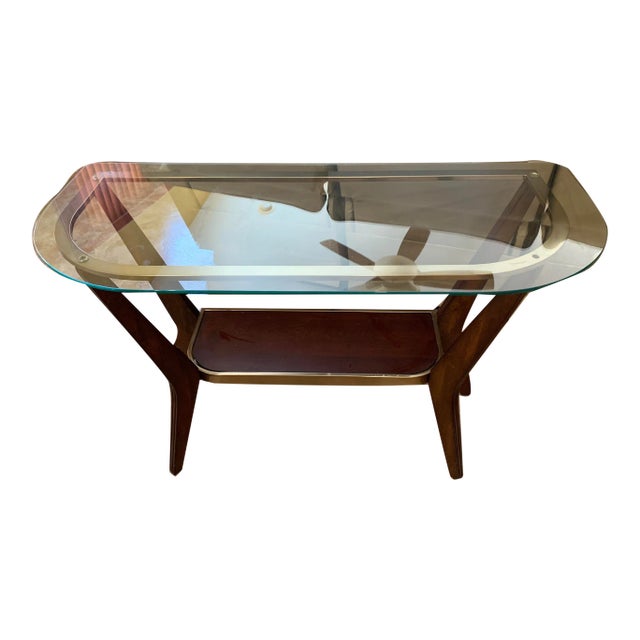 1970s Mid-Century Modern Style Glass Side Top Table For Sale