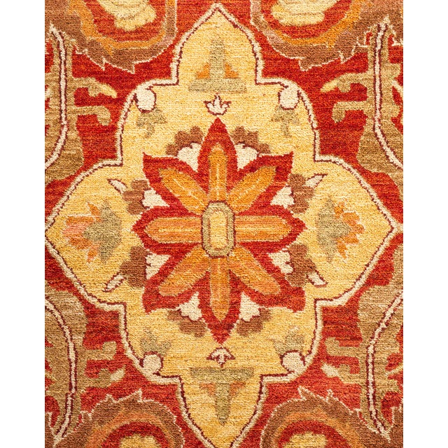 Traditional Mogul, One-of-a-Kind Hand-Knotted Area Rug - Orange, 12' 3" x 14' 4" For Sale - Image 3 of 8
