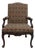 1980s Baker Furniture French Carved Leg Living Room Lounge Arm Club Chair For Sale