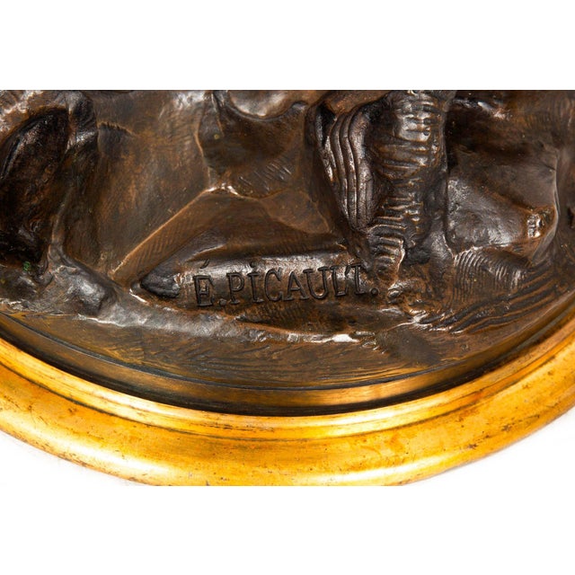 French Antique Bronze Sculpture “Awakening of Nature” by Emile Picault For Sale - Image 12 of 18