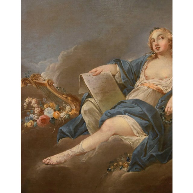 Pierre Charles Trémolières, Allegory of Poetry, 1730, Oil on Canvas, Framed For Sale - Image 7 of 13