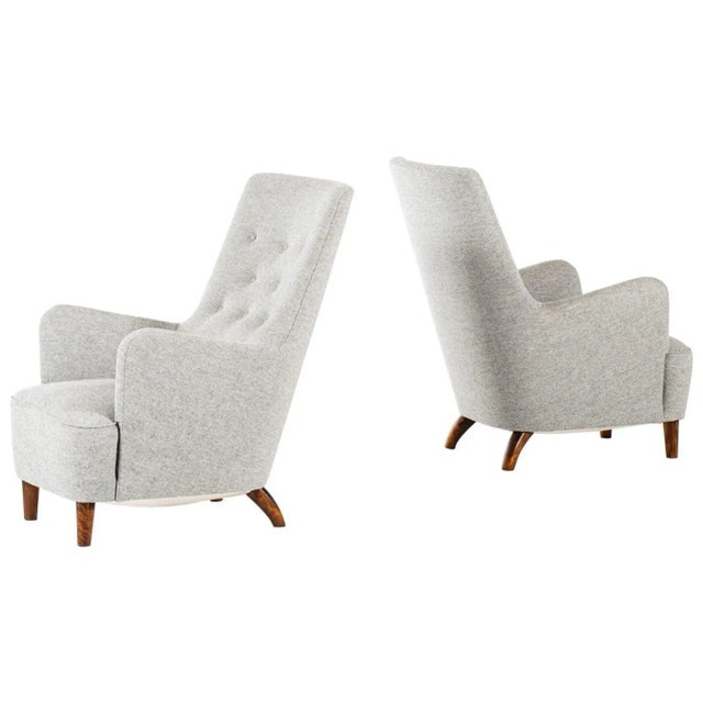 Set of Swedish Easy Chairs by Carl-Axel Acking, 1940s For Sale - Image 12 of 12