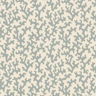 Sample- Schumacher X Veere Grenney Folly Fabric in Orpington Blue For Sale