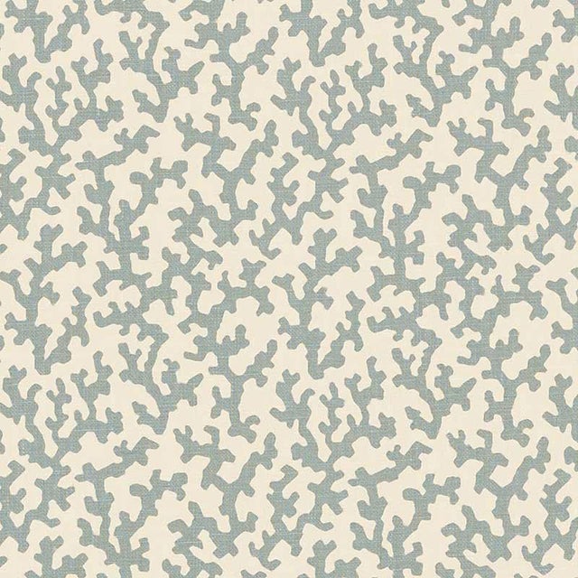 Sample- Schumacher X Veere Grenney Folly Fabric in Orpington Blue For Sale