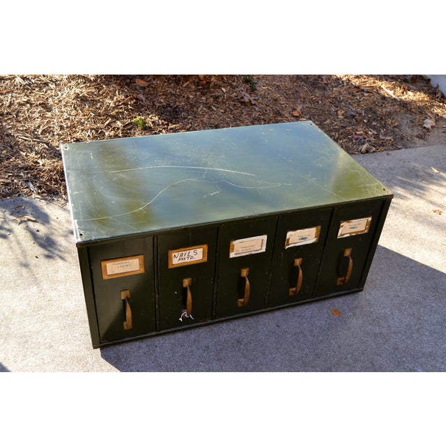 Vintage Green Industrial Vertical File Chairish