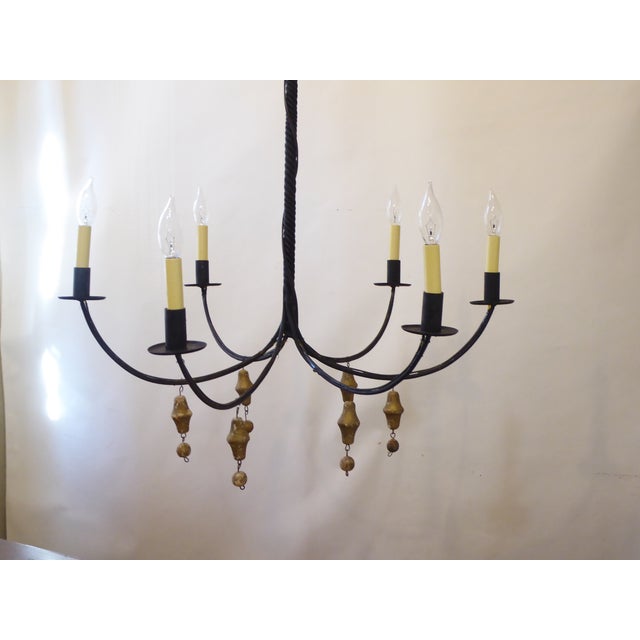 American Vintage American Iron Chandelier For Sale - Image 3 of 4