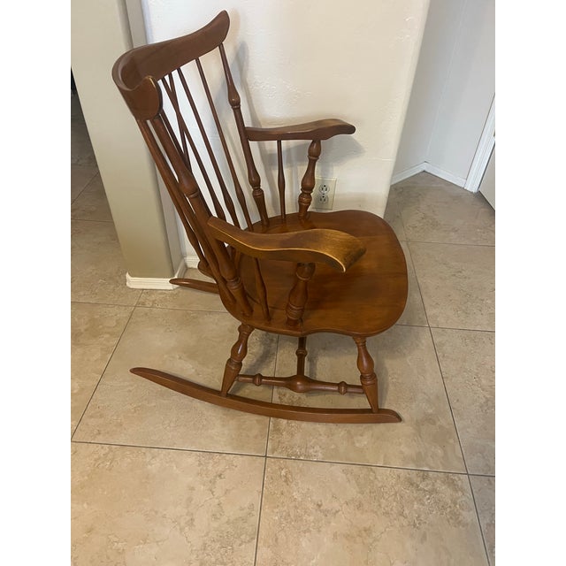 Nichols & Stone Vintage Nichols & Stone Co Solid Maple Rocker Chair For Sale - Image 4 of 12