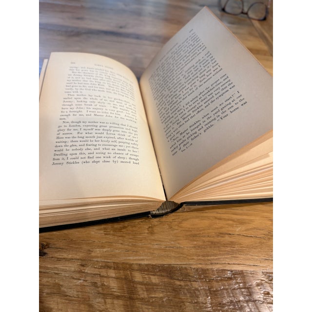 Antique 1890s Lorna Doone 2-Volume Gilt Set With Original Dust Jackets - Pair For Sale - Image 10 of 16
