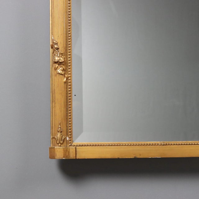 Gold Freestanding Mirror in Gold-Plated Wood For Sale - Image 8 of 11
