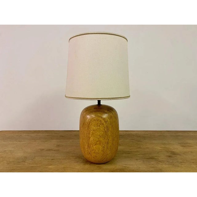 Mid-Century Turned Wood Lamp, 1960s For Sale - Image 6 of 11