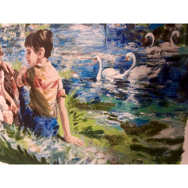 1980s Eva Makk “Realities of Joy” Signed Limited Edition Serigraph 69/275, Large Matted Print For Sale - Image 12 of 18
