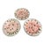 Casafina Handpainted Reticulated Majolica Dogwood Blossom Plates - Set of 3 For Sale