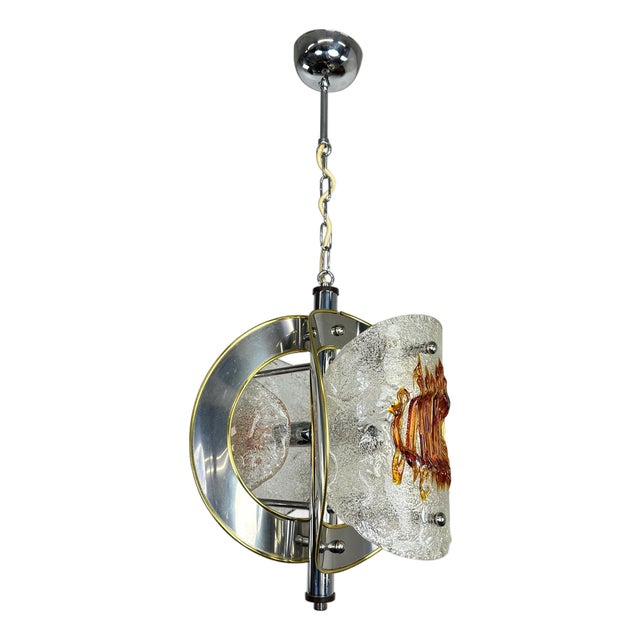 Mid-Century Modern Hanging Lamp attributed to Toni Zuccheri for VeArt, 1970s For Sale