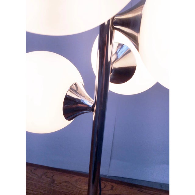 Vintage Space Age Glass & Metal Table Lamp, 1970s For Sale - Image 11 of 18
