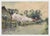 Lovely pastoral landscape of beautiful spring blossoms lining a quiet country lane by Jay Simm (American, 20th Century),...