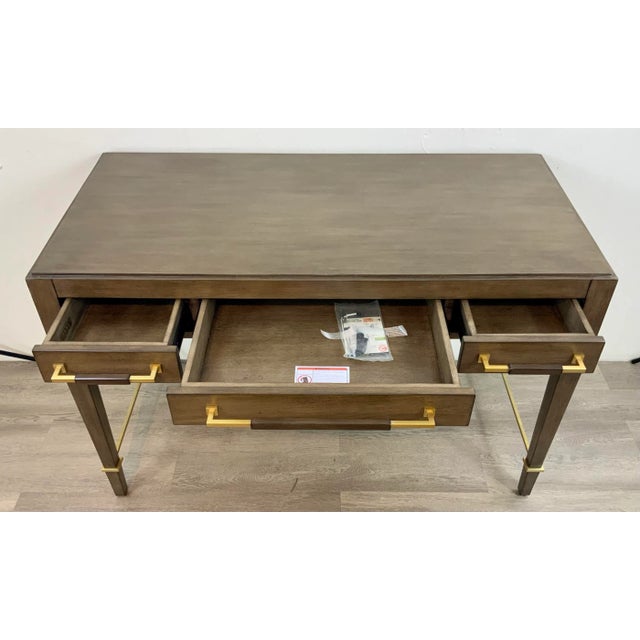 Wood Currey & Co. Modern Medium Wood Verona Chanerelle Writing Desk Prototype For Sale - Image 7 of 9