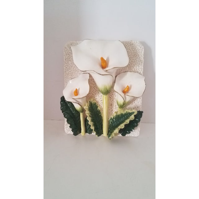 "KMC" Ceramic 3 D Calla Lilly Wall Plaque For Sale In Phoenix - Image 6 of 6