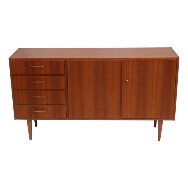 Sideboard in Walnut with 4 Drawers, 1965 For Sale