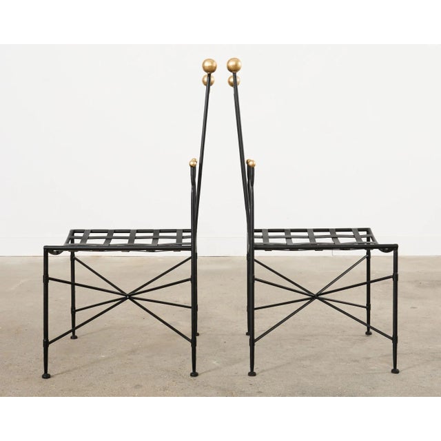 Mario Papperzini Pair of Mario Papperzini for John Salterini Garden Dining Chairs, Attributed For Sale - Image 4 of 12