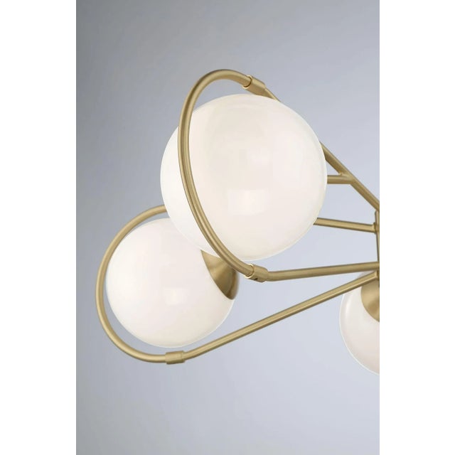 2020s Gio 5-Light Modern Brass Statement Chandelier For Sale - Image 5 of 8