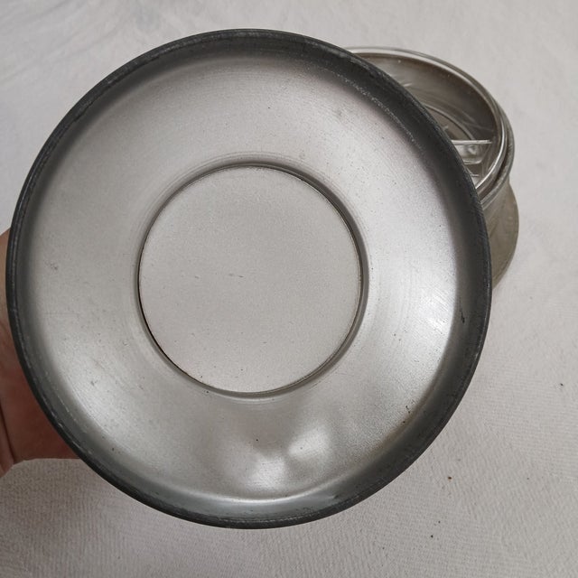 1940s Thorens Aluminum Powder Puff Wind Up Music Box For Sale - Image 11 of 11