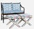 Pair Custom Chinoiserie X Benches For Sale - Image 4 of 8