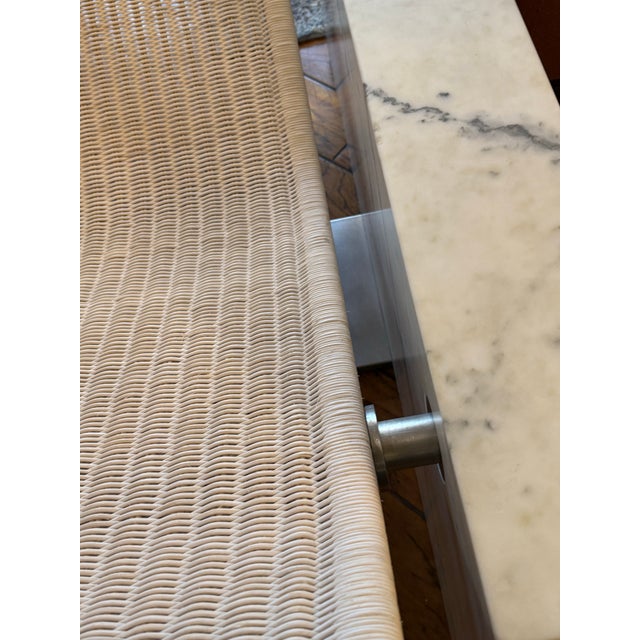 Kreoo by Decormarmi Vis-A-Vis Marble + Rattan Floating Chaise For Sale In San Francisco - Image 6 of 12