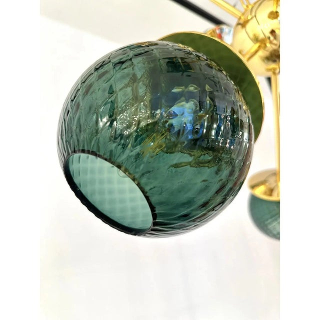 Italian Gold Chandelier in Murano Glass by Simoeng For Sale - Image 6 of 9