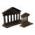 Cast Iron Architectural Greek Temple Parthenon Bookends / Decor For Sale