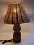 Mid-Century Modern Vintage MCM Wooden Base With Rattan Shade Table Lamp For Sale - Image 3 of 7