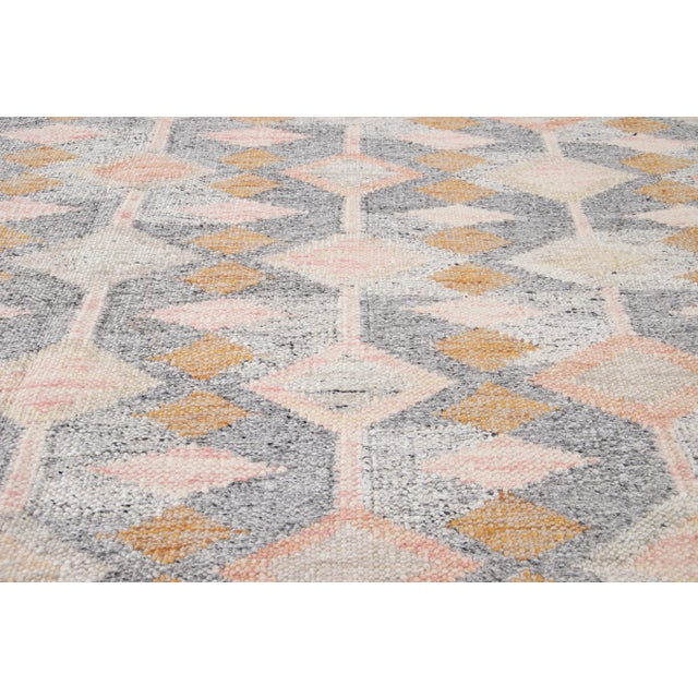 21st-Century Modern Swedish Style Gray Wool Rug For Sale - Image 9 of 13