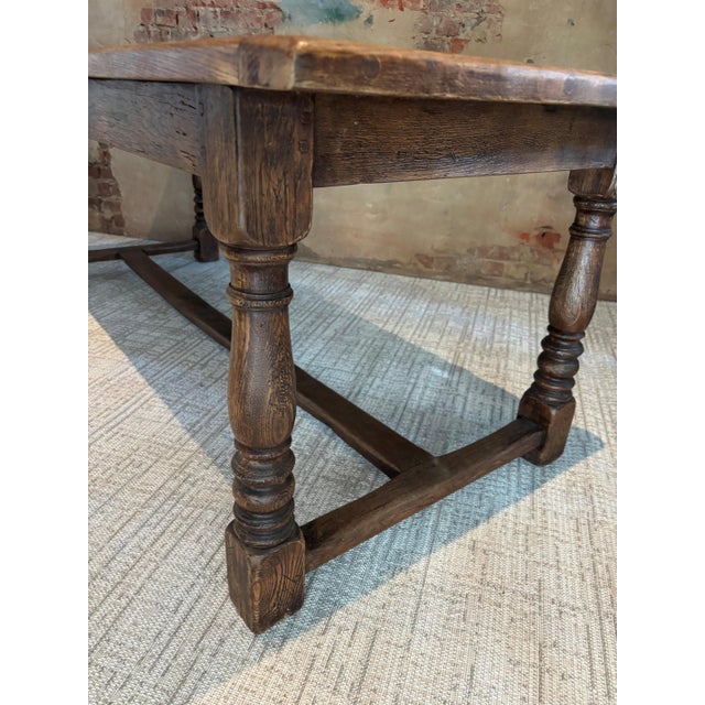Refectory Kitchen Dining Table in Oak, 1940s For Sale - Image 3 of 14