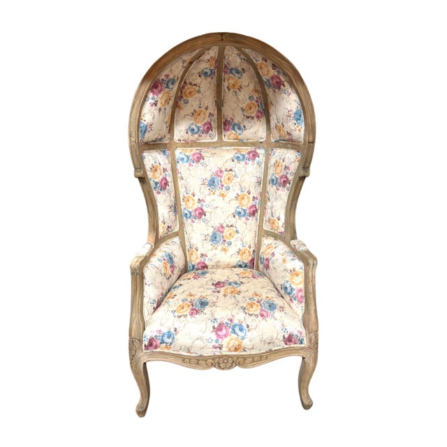Textile Vintage Floral Balloon, Porter, Canopy Chair For Sale - Image 7 of 8