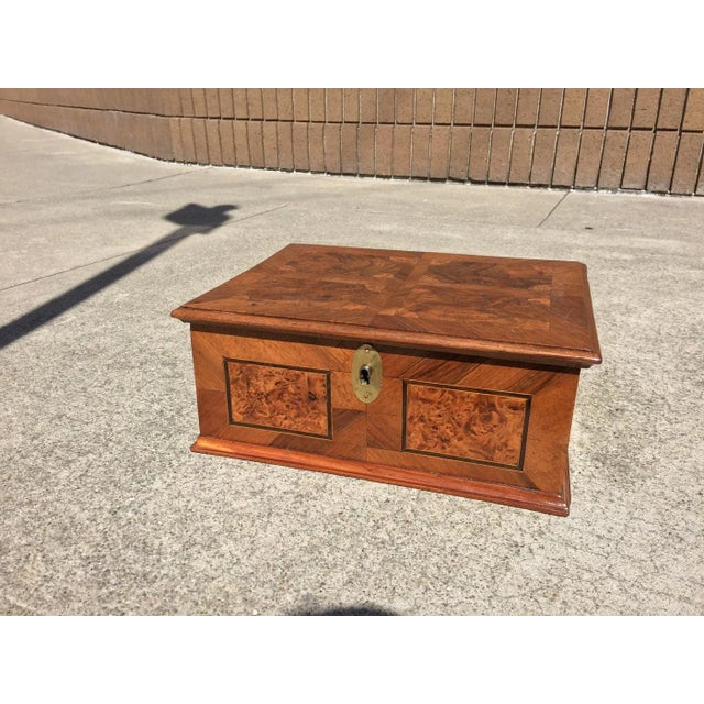 Late 18th Century German Wood & Burl Walnut Inlay Specimen Box For Sale - Image 4 of 7