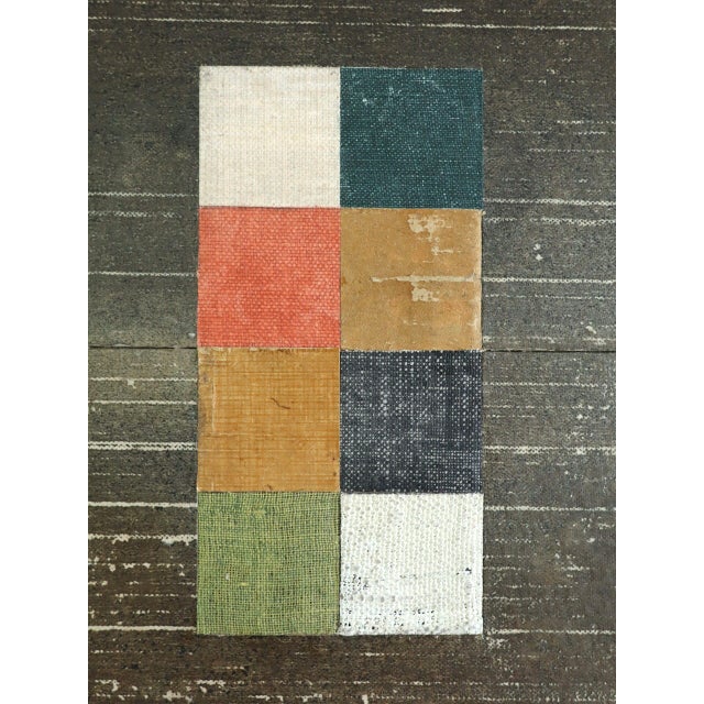 Contemporary 'Geometric Collage in Taupe' Original Mixed Media Painting by British Artist Dave Boyd, Framed For Sale - Image 10 of 10