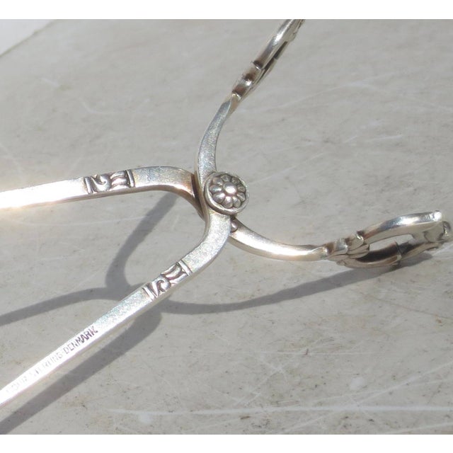 Sterling Silver Sugar Tongs Danish by Cohr Vintage 50s For Sale In New York - Image 6 of 6