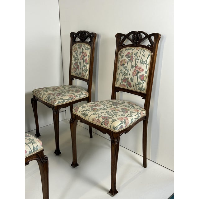 1900 - 1909 Antique Liberty Chairs by Vittorio Valabrega, 1902, Set of 6 For Sale - Image 5 of 18