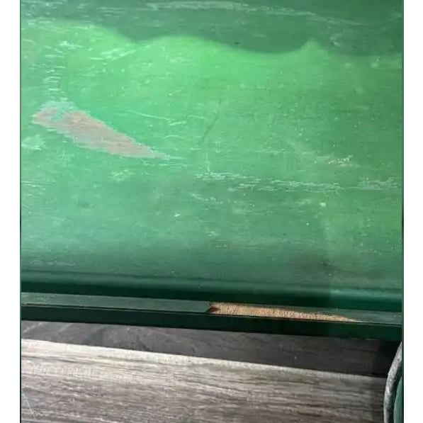 Green Antique 1920s Paalman Furniture Co Green Drophandle Teawagon Tea Cart W/ Asian Motif For Sale - Image 8 of 10